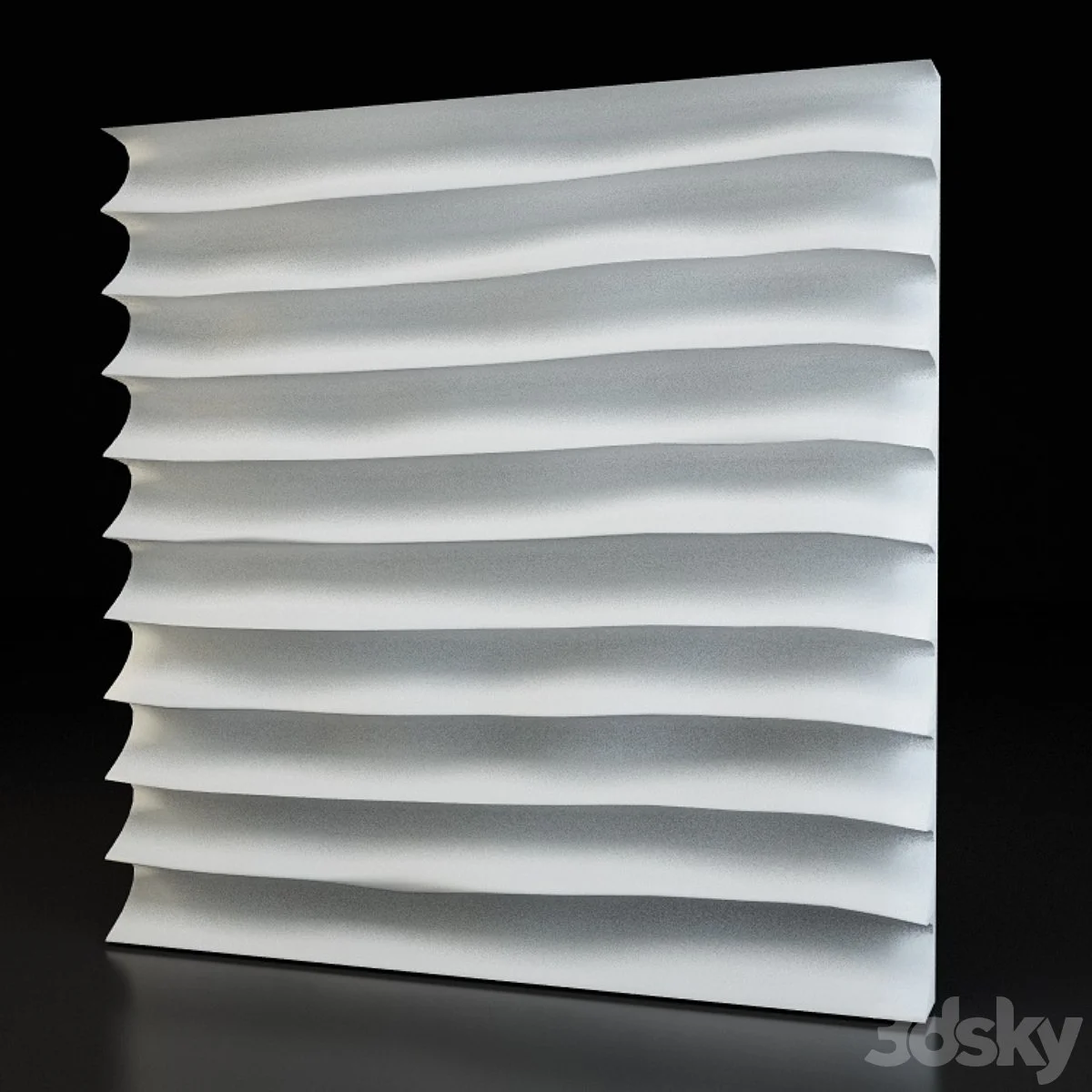Streak-3d plaster panel